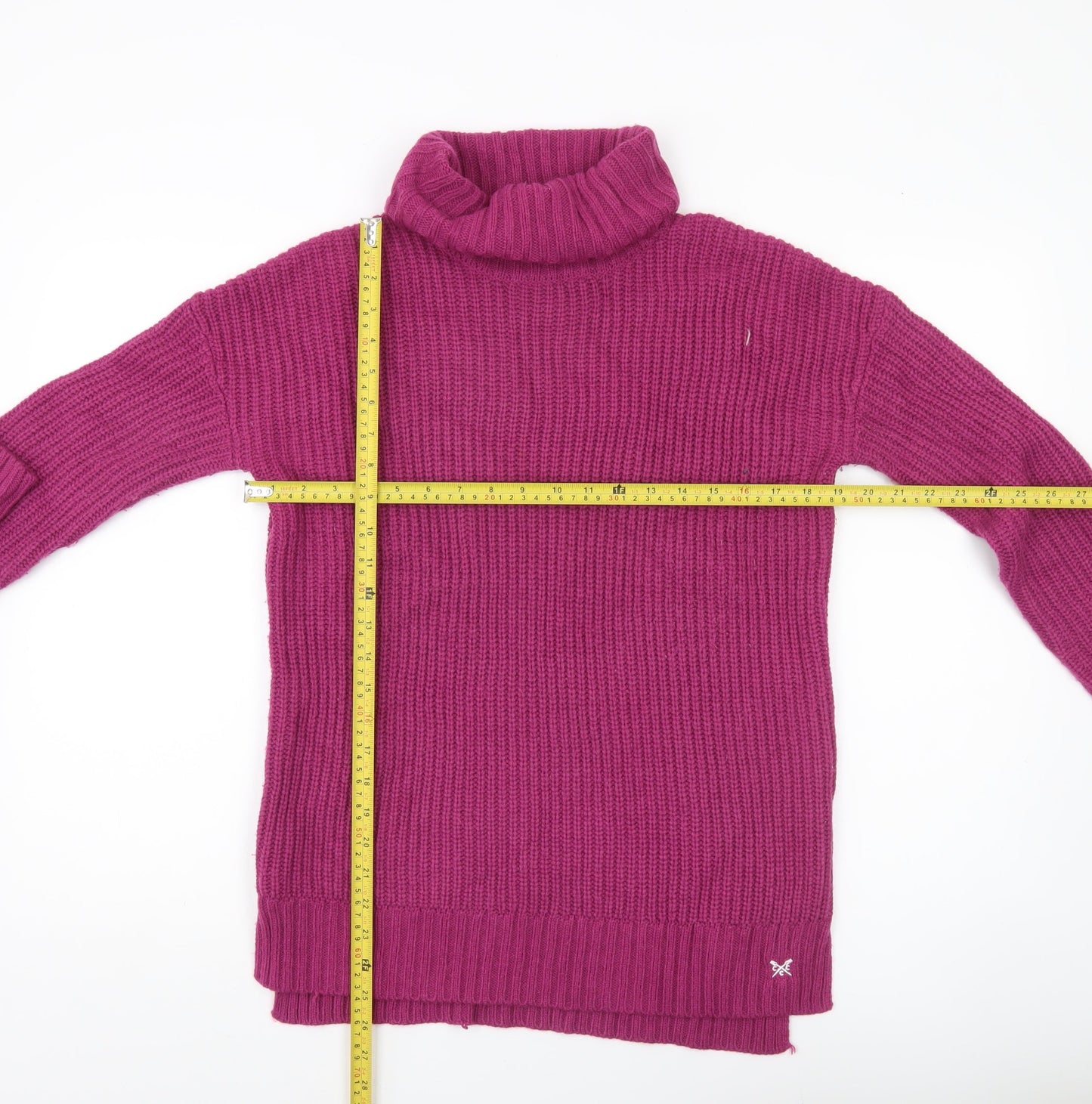 Crew Clothing Women’s Purple Roll Neck Chunky Knit Jumper Size 10