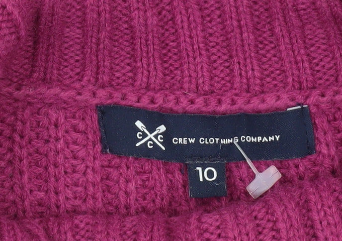 Crew Clothing Women’s Purple Roll Neck Chunky Knit Jumper Size 10