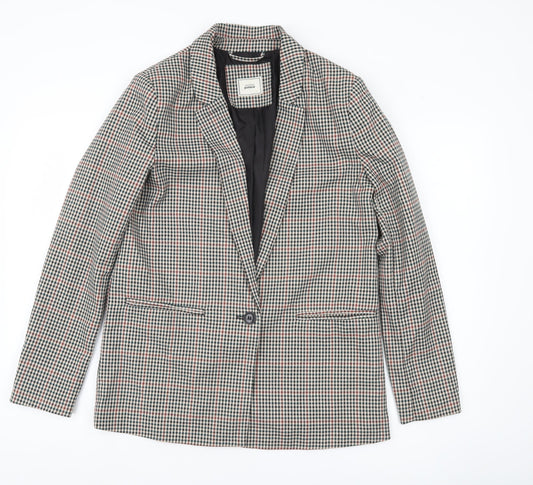 Pimkie Womens Multicoloured Checked Blazer Size M Regular Fit
