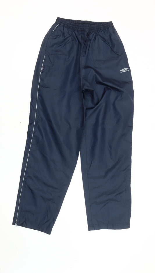 Umbro Boys Blue 11-12 Years Track Pants Polyester Activewear Trousers