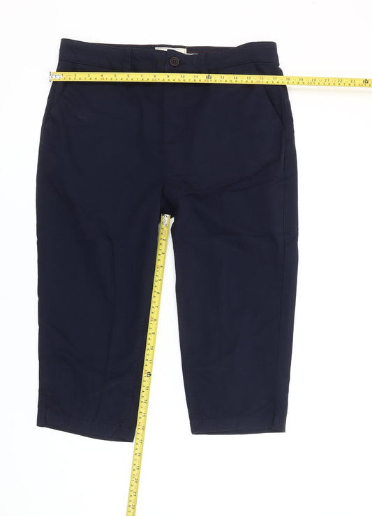 Fat Face Womens Blue Chino Trousers Size 12 Straight Leg