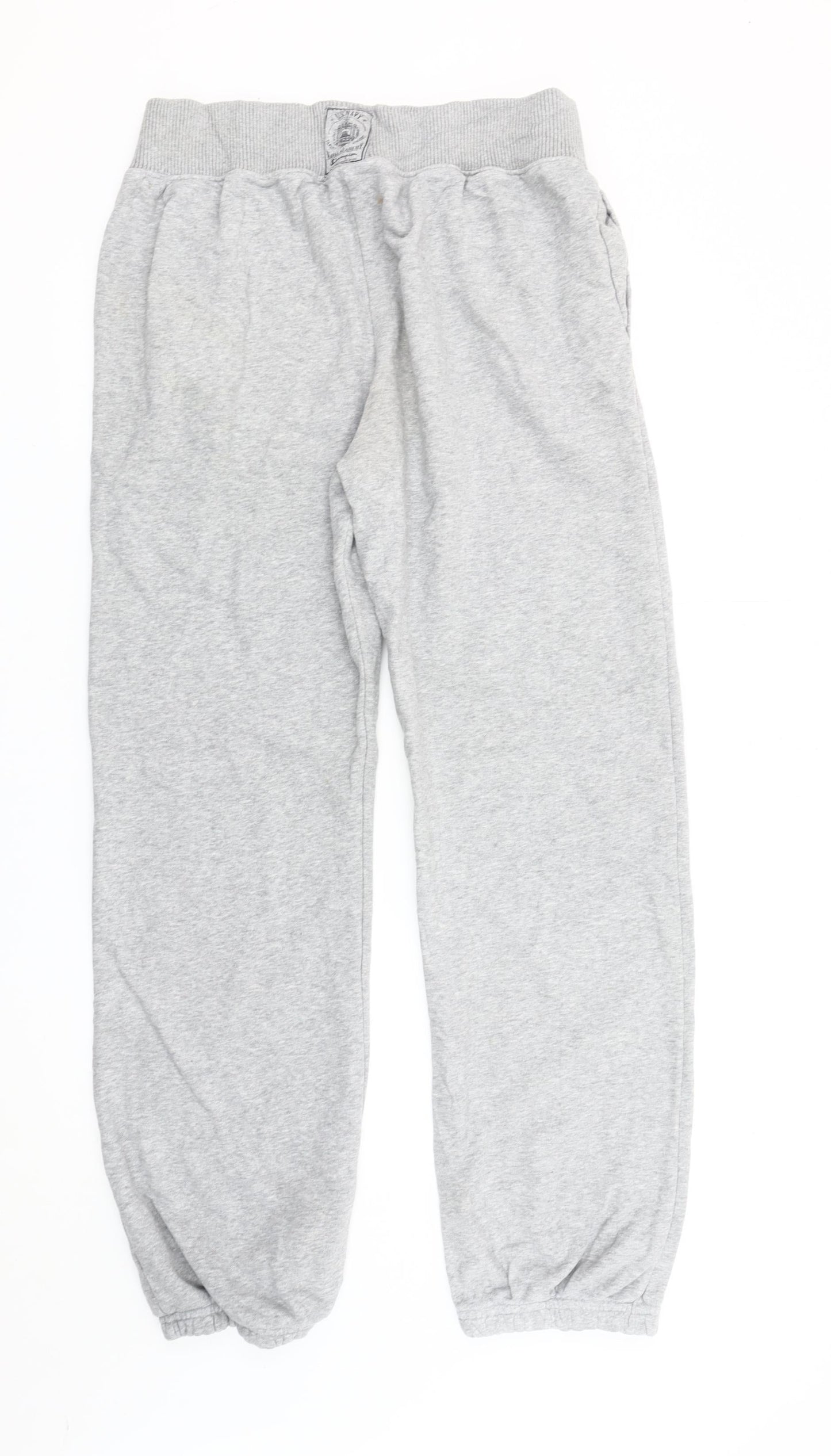 Champion Men’s Grey Sweatpants L US Navy Print Elastic Waist