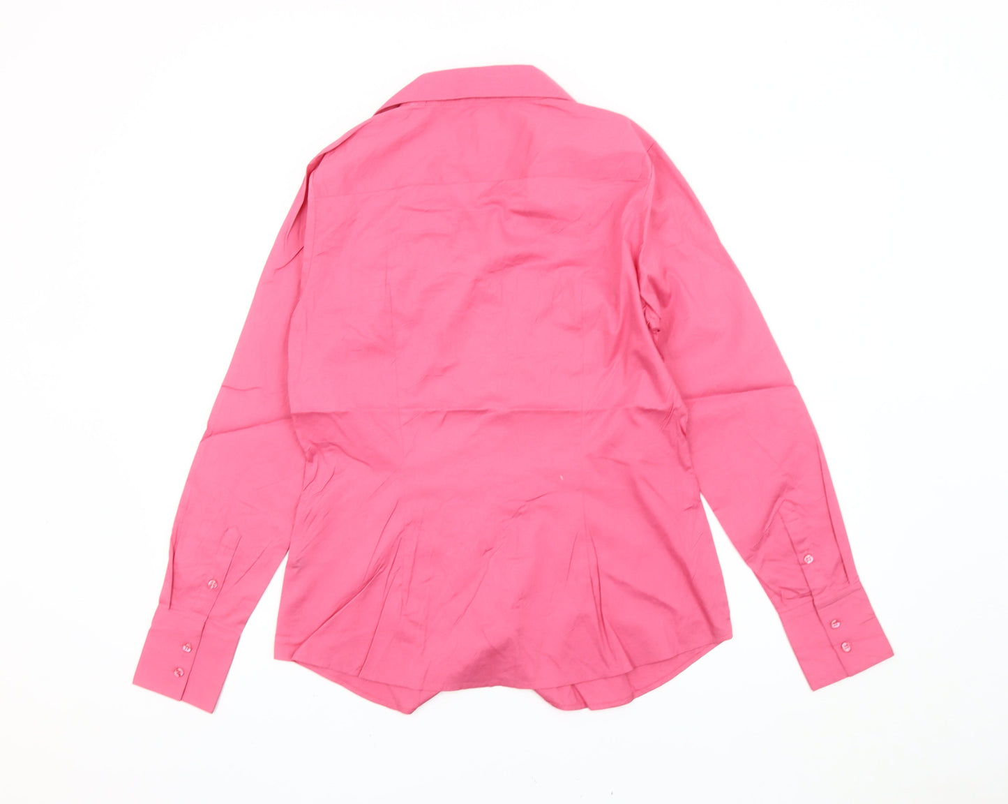 Hawes & Curtis Women’s Pink Button-Up Shirt UK 14 Slim Fit Long Sleeve