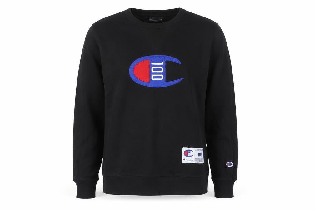 Unisex Adults UK M Regular Champion Black Pullover Sweatshirt