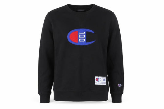 Unisex Adults UK M Regular Champion Black Pullover Sweatshirt