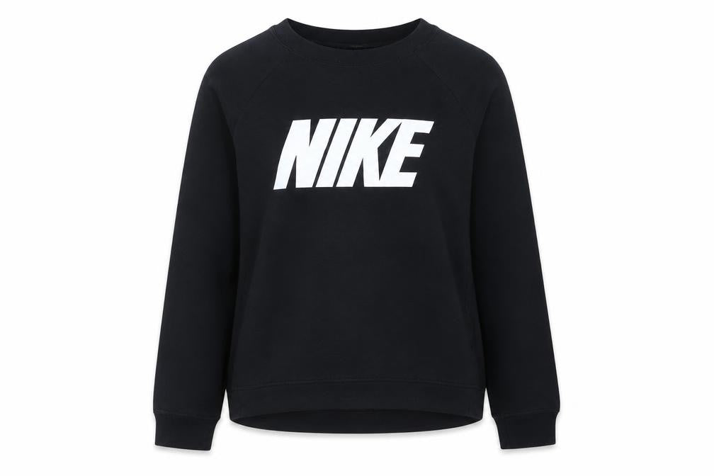 Womens UK 10 Regular Nike Black Pullover Sweatshirt