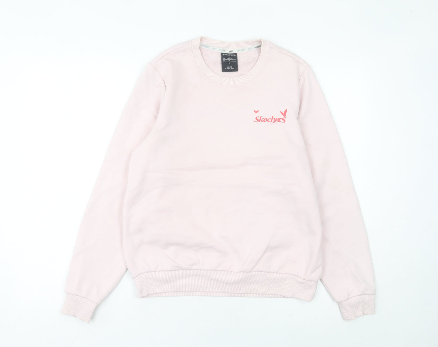 Skechers Women’s Pink Crew Neck Sweatshirt Size 8 Cotton Blend