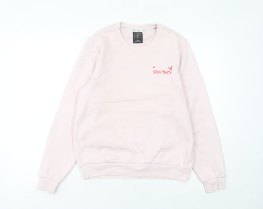 Skechers Women’s Pink Crew Neck Sweatshirt Size 8 Cotton Blend