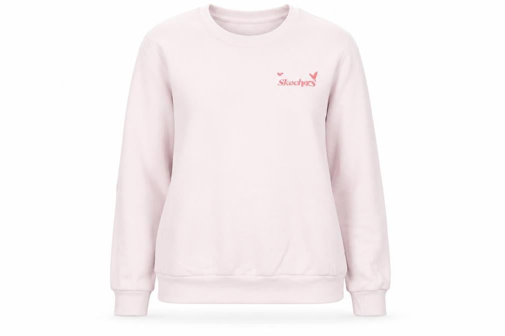 Womens UK 8 Regular Skechers Pink Pullover Sweatshirt