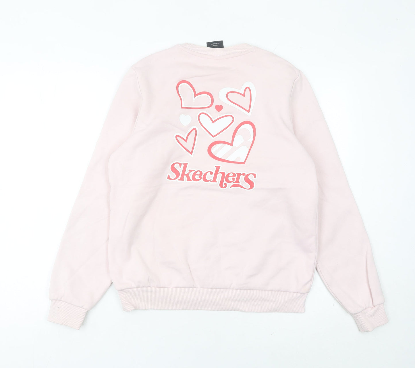 Skechers Women’s Pink Crew Neck Sweatshirt Size 8 Cotton Blend