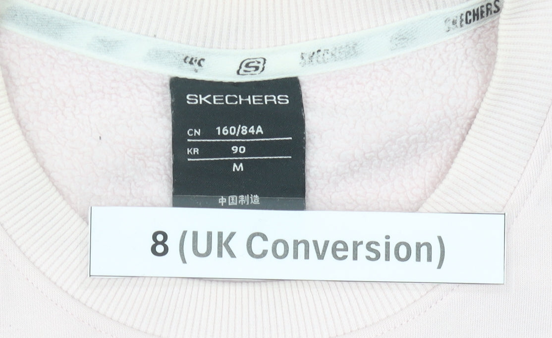Skechers Women’s Pink Crew Neck Sweatshirt Size 8 Cotton Blend