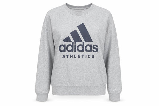Womens UK 8 Regular adidas Grey Pullover Sweatshirt