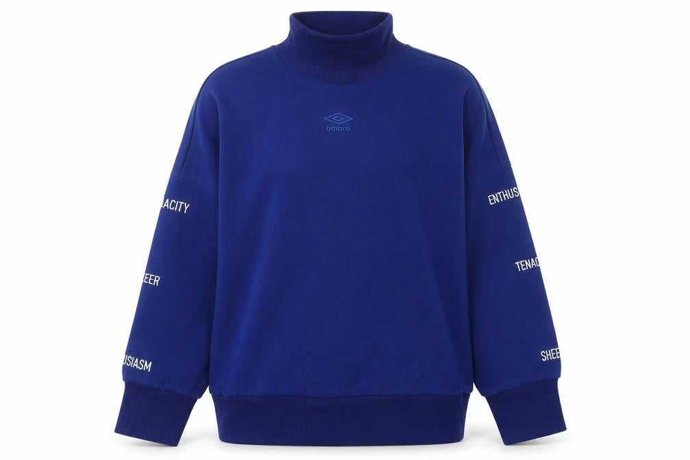 Womens UK 10 Regular Umbro Blue Pullover Sweatshirt