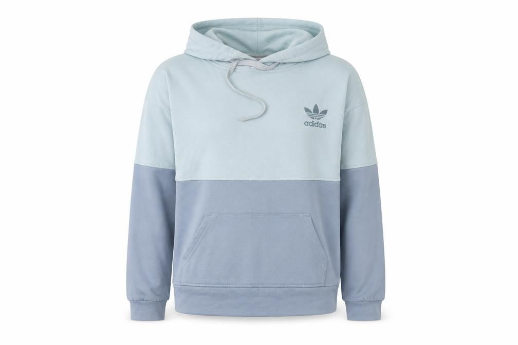 Womens UK M Regular adidas Blue Pullover Hoodie