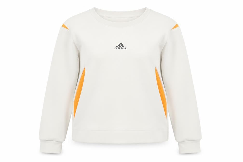Womens UK 8 Regular adidas Ivory Pullover Sweatshirt