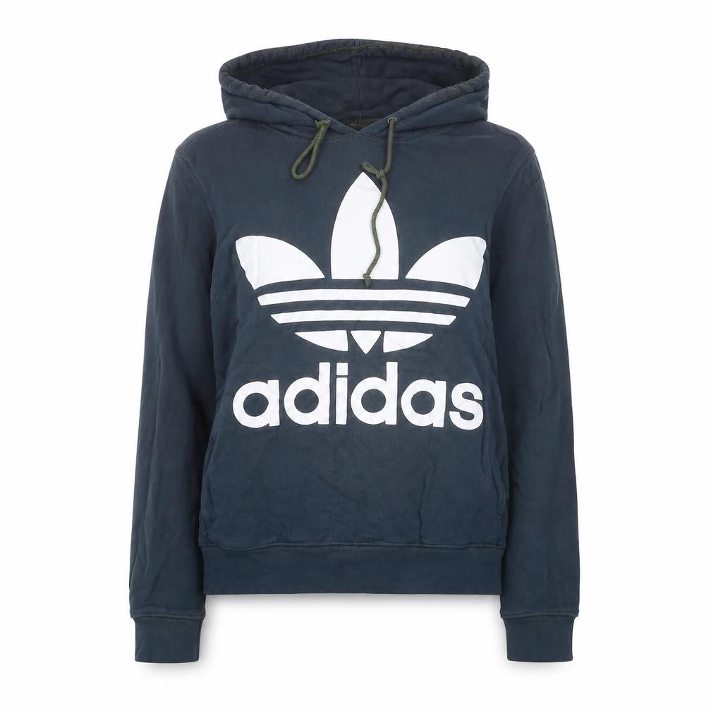Womens UK 8 Regular adidas Blue Pullover Hoodie
