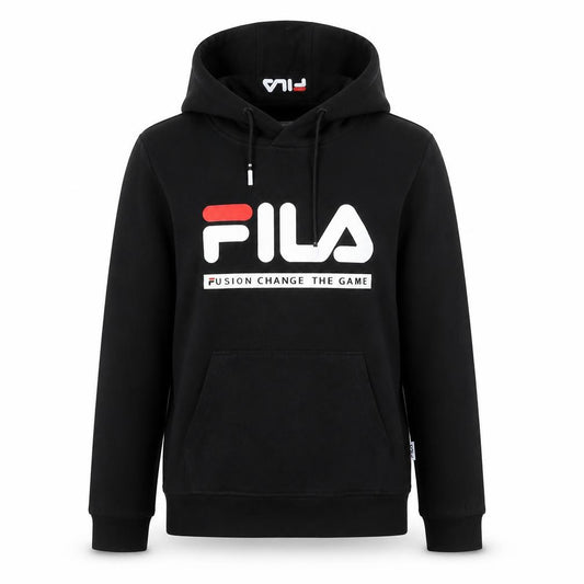 Womens UK 6 Regular FILA Black Pullover Hoodie