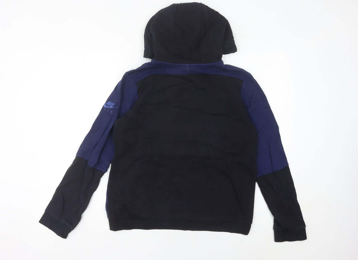 Nike Air Women’s Blue Black Hoodie Size 6 UK Cotton Blend