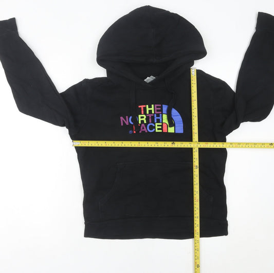 The North Face Womens Black Hoodie Size 6 Pullover Logo