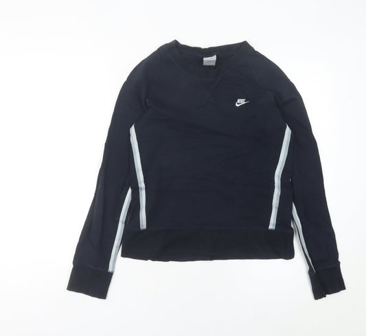 Nike Women’s Blue Long Sleeve Jersey Crew Neck Sports Top Size 6