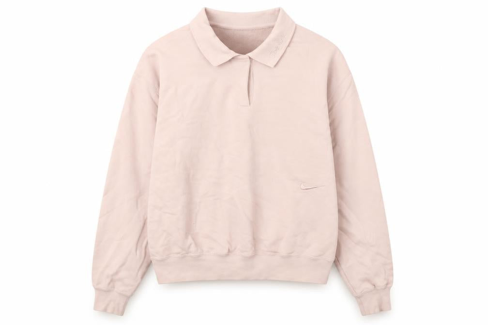 Womens UK 12 Oversized Nike Pink Pullover Sweatshirt