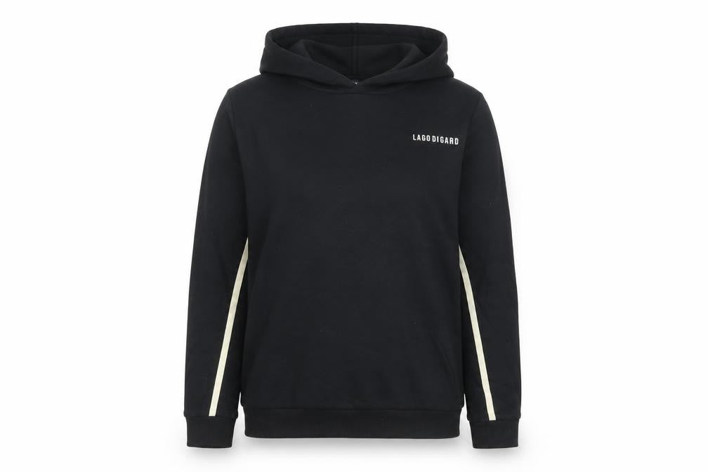 Womens UK 12 Regular FILA Black Pullover Hoodie