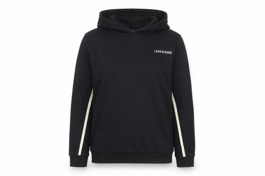 Womens UK 12 Regular FILA Black Pullover Hoodie