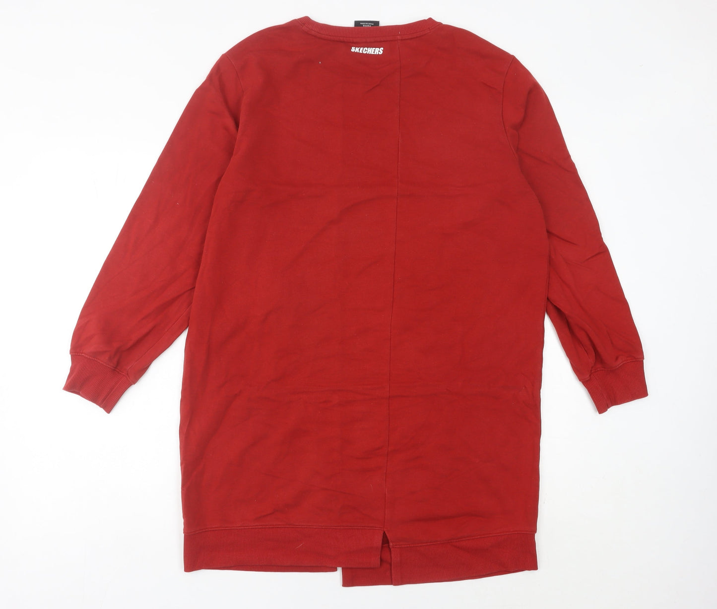 Skechers Women’s Red Long Sleeve T-Shirt Dress Size 8 Belted Casual