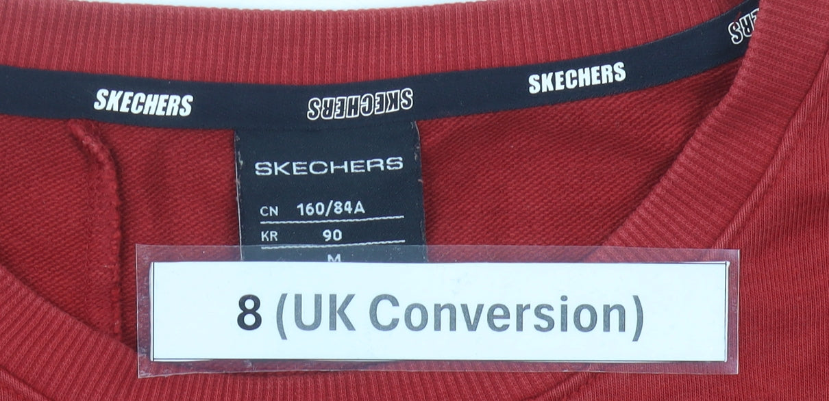 Skechers Women’s Red Long Sleeve T-Shirt Dress Size 8 Belted Casual