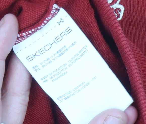 Skechers Women’s Red Long Sleeve T-Shirt Dress Size 8 Belted Casual
