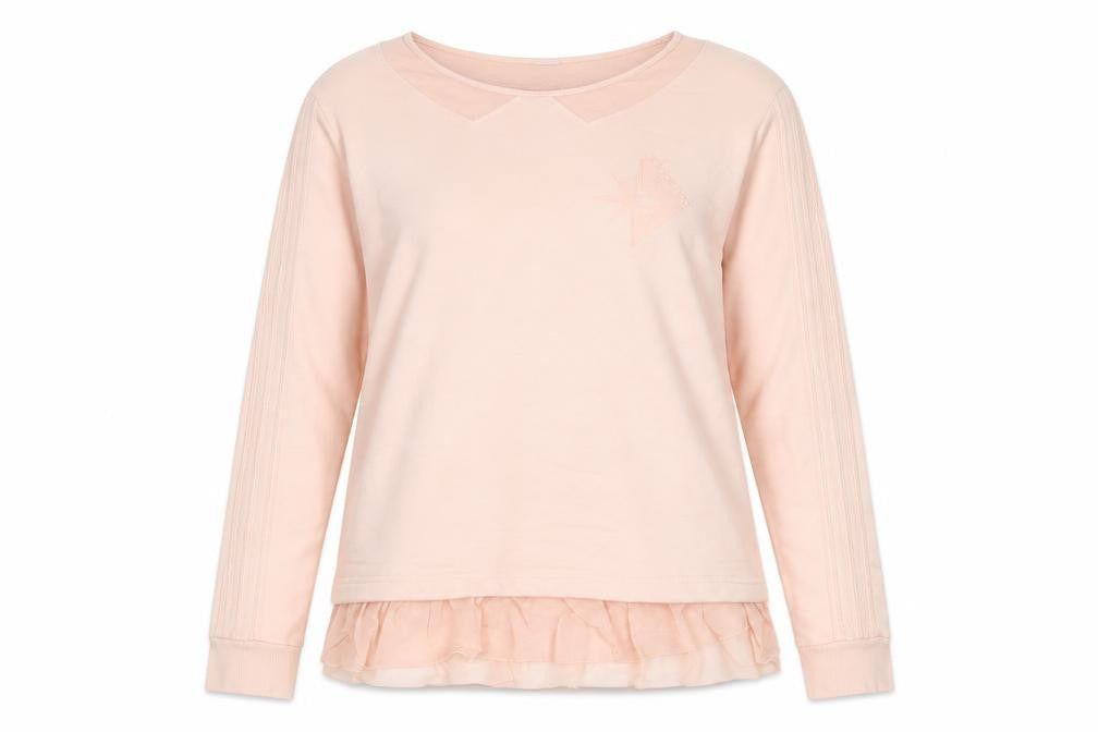 Womens UK 12 Regular adidas Pink Pullover Sweatshirt