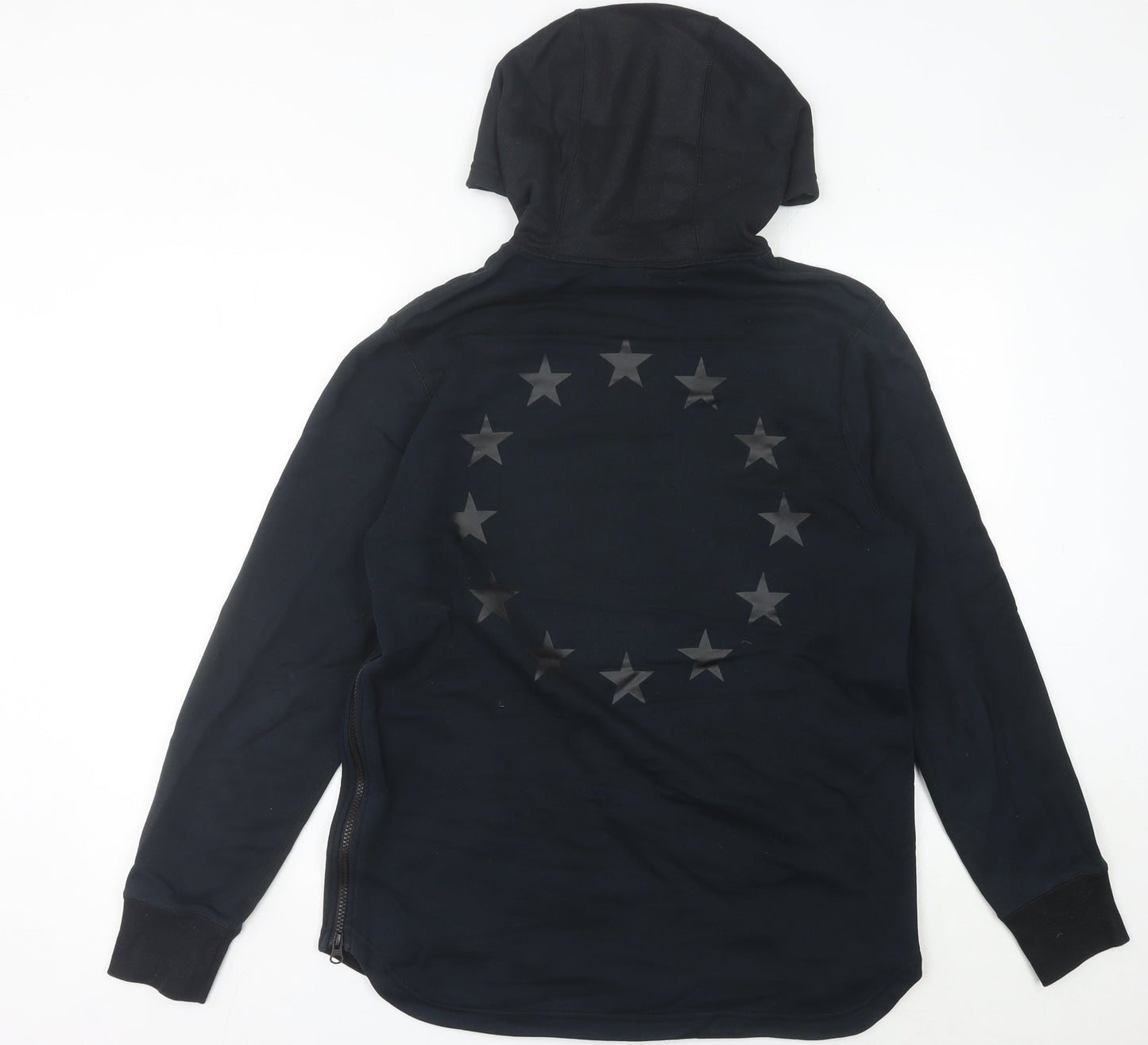 Nike Womens Black Hoodie Size 12 Pullover Graphic Print Hooded Sweatshirt
