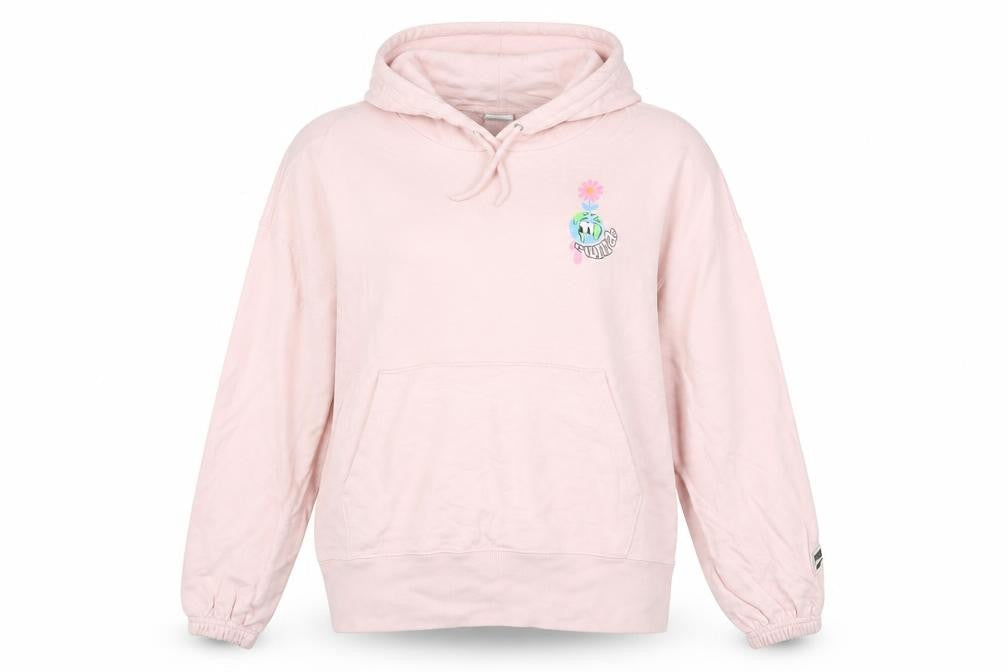 Womens UK 8 Relaxed PUMA Pink Pullover Hoodie