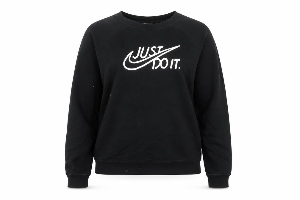 Womens UK 10 Regular Nike Black Pullover Sweatshirt