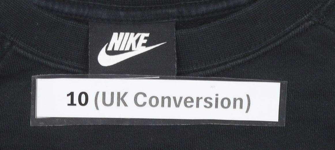 Nike Women’s Black Crew Neck Sweatshirt UK 10 Just Do It Logo