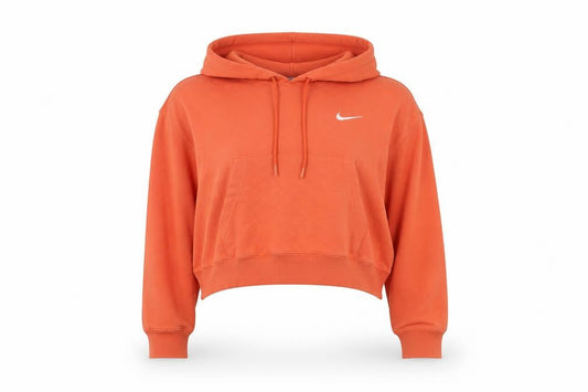 Womens UK 4 Relaxed Nike Orange Pullover Hoodie