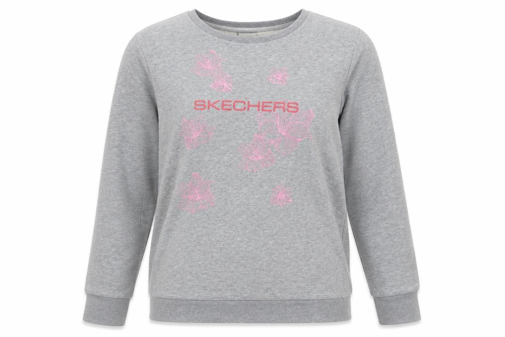 Womens UK 8 Regular Skechers Grey Pullover Sweatshirt