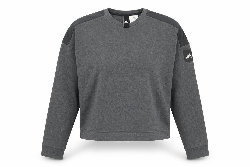 Womens UK 10 Regular adidas Grey Pullover Sweatshirt