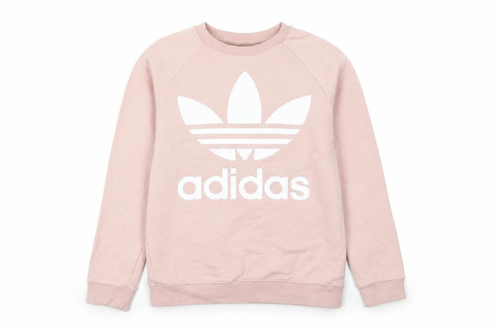 Womens UK 10 Relaxed adidas Pink Pullover Sweatshirt