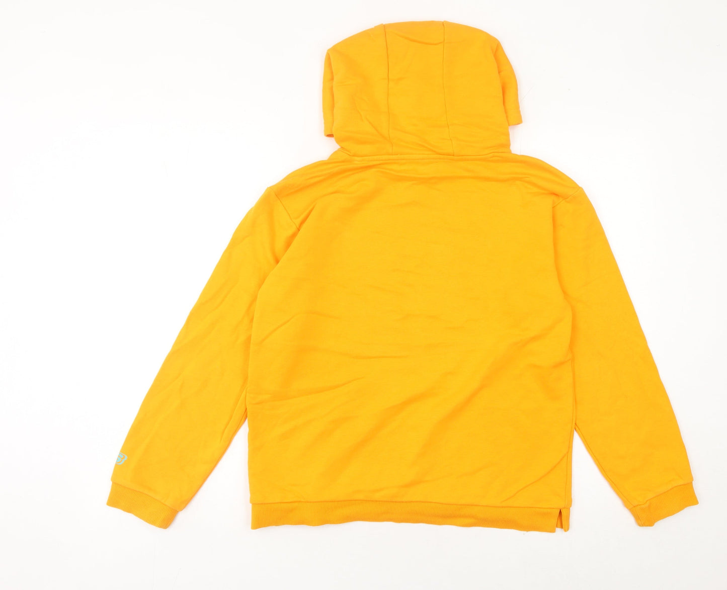 Skechers Womens Yellow Pullover Hoodie Size UK 4 Cotton Logo