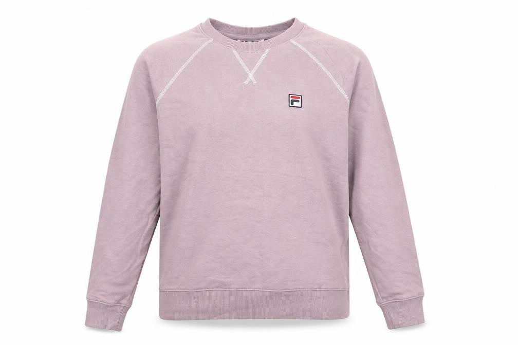 Womens UK M Regular FILA Pink Pullover Sweatshirt