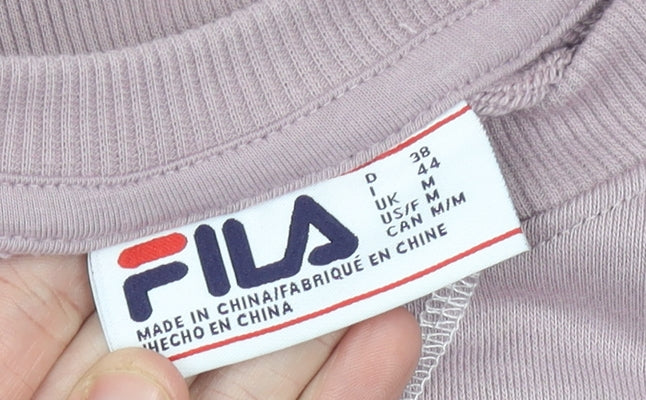 Fila Womens Pink Logo Sweatshirt Medium Crew Neck Pullover