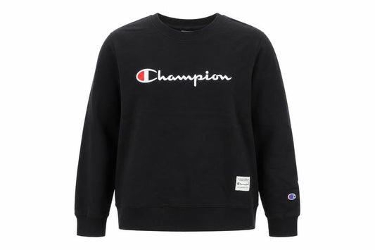 Womens UK 12 Regular Champion Black Pullover Sweatshirt