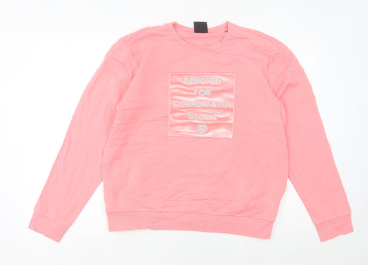 Skechers Womens Pink Sweatshirt Size 10 UK Cotton Pullover