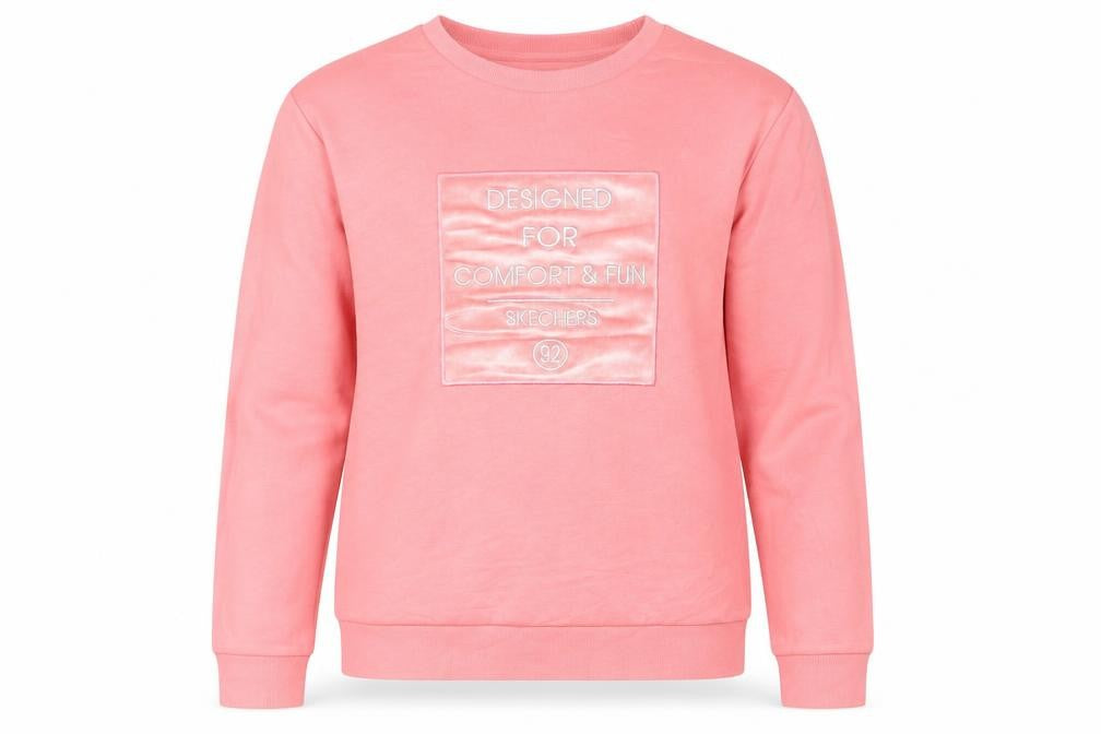 Womens UK 10 Regular Skechers Pink Pullover Sweatshirt