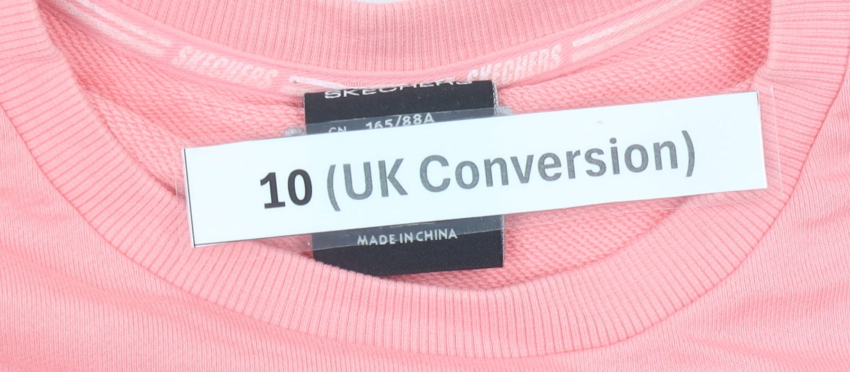 Skechers Womens Pink Sweatshirt Size 10 UK Cotton Pullover