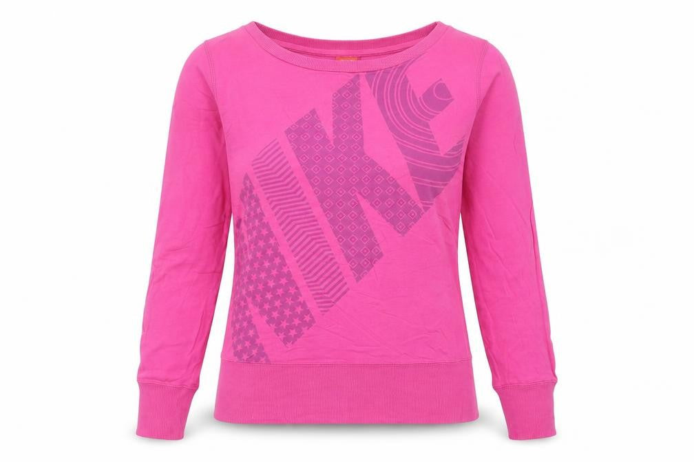 Womens UK 8 Regular Nike Pink Pullover Sweatshirt