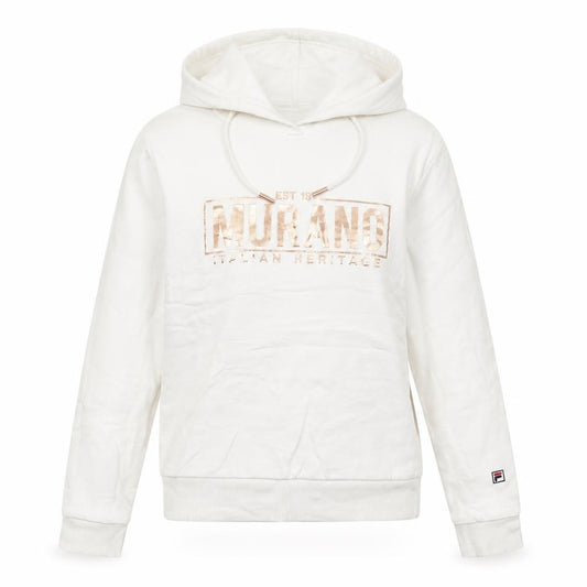 Womens UK 8 Regular FILA White Pullover Hoodie