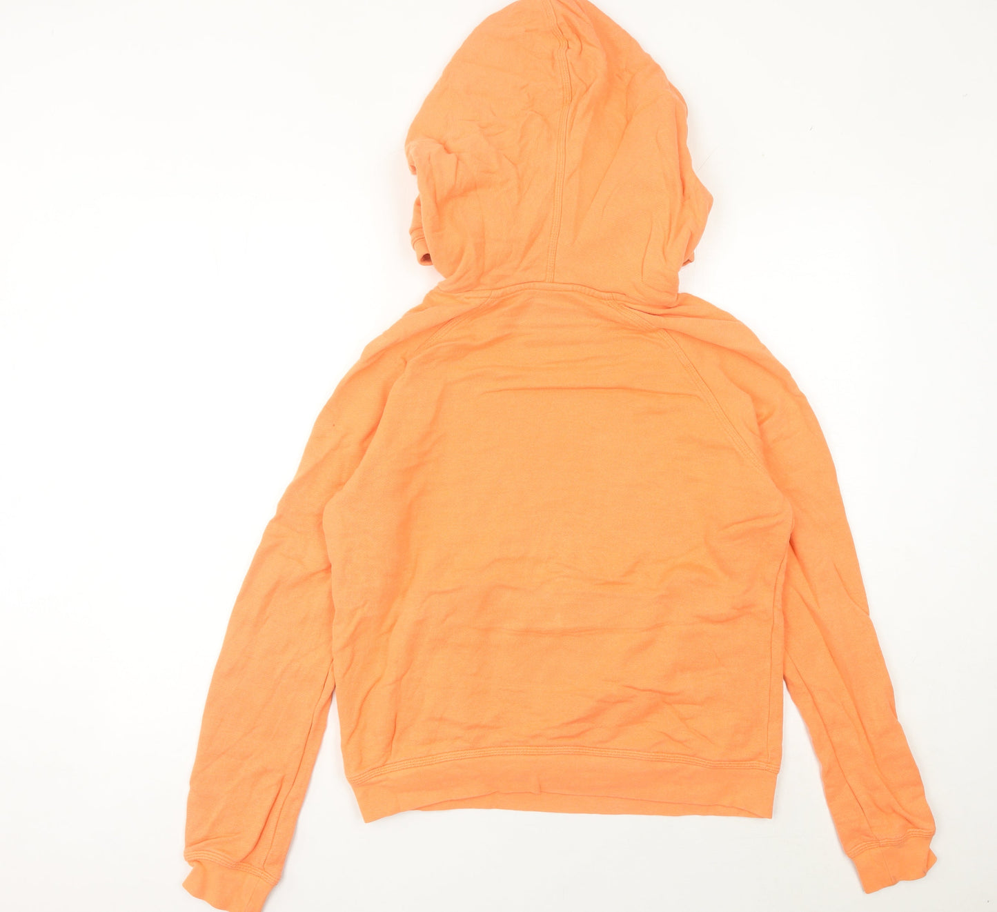 Nike Womens Orange Pullover Hoodie Size 12 Graphic Sportswear