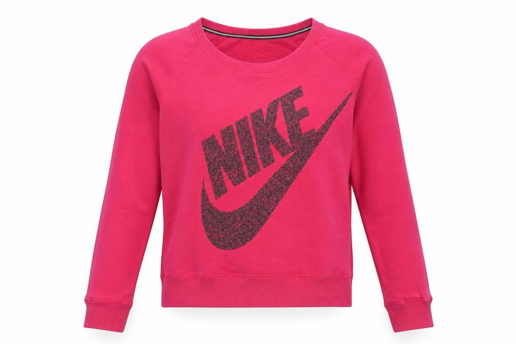 Womens UK 8 Regular Nike Pink Pullover Sweatshirt